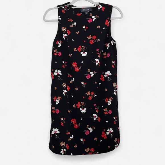 ModCloth Twee Floral Shift Dress – Full Side Zipper & Shoulder Zip Detail XS - Picture 3 of 7